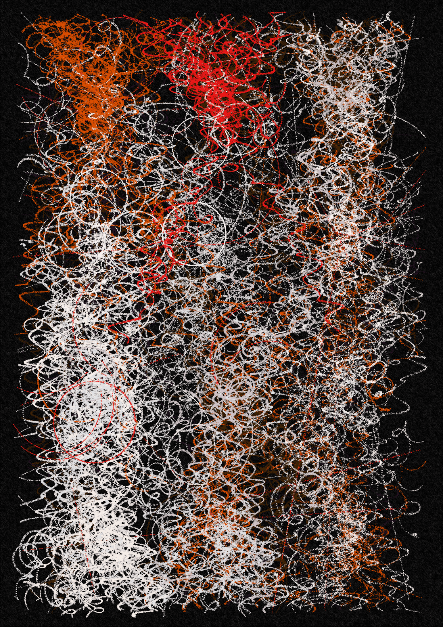 pang - crayon-like abstract expressionist marks