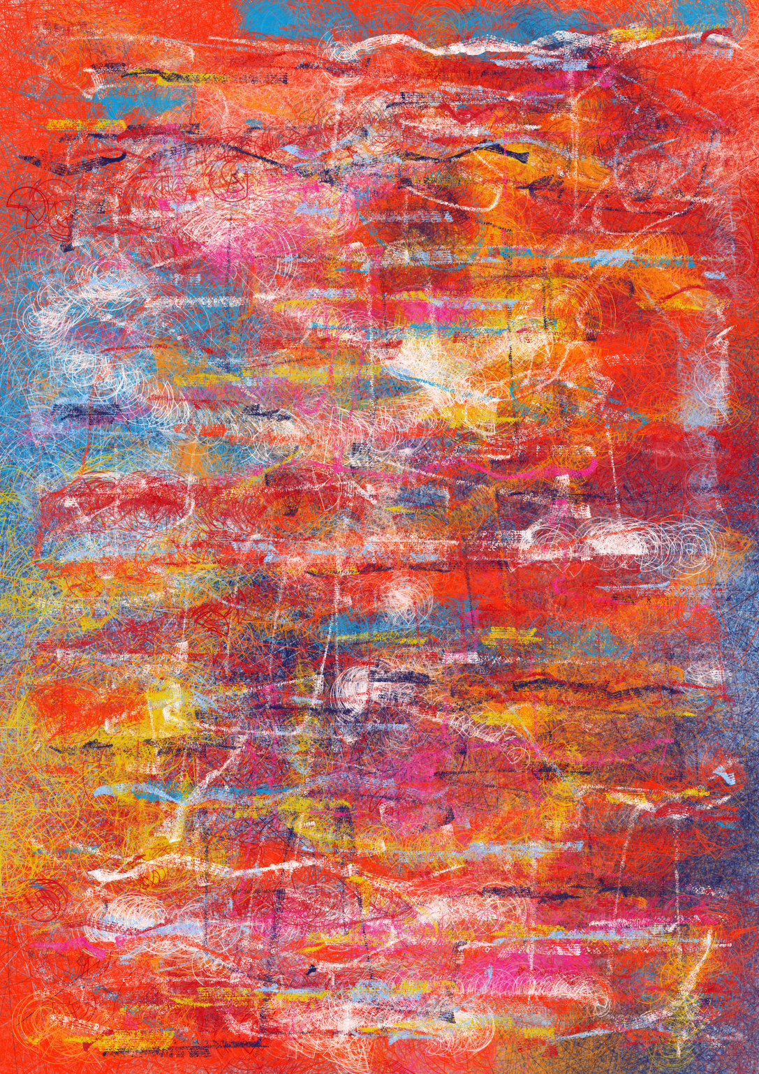 pile - layered stacked textured shapes