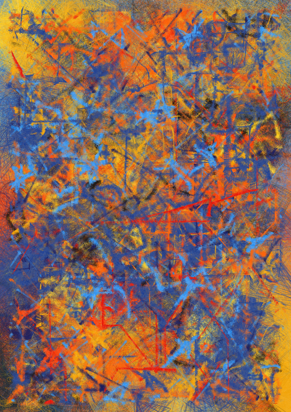 pile #230 - layered stacked textured shapes